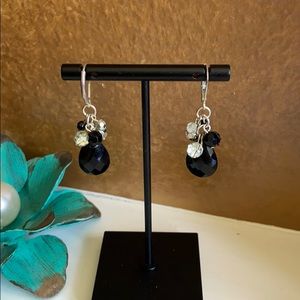 Fashion black/silver earrings